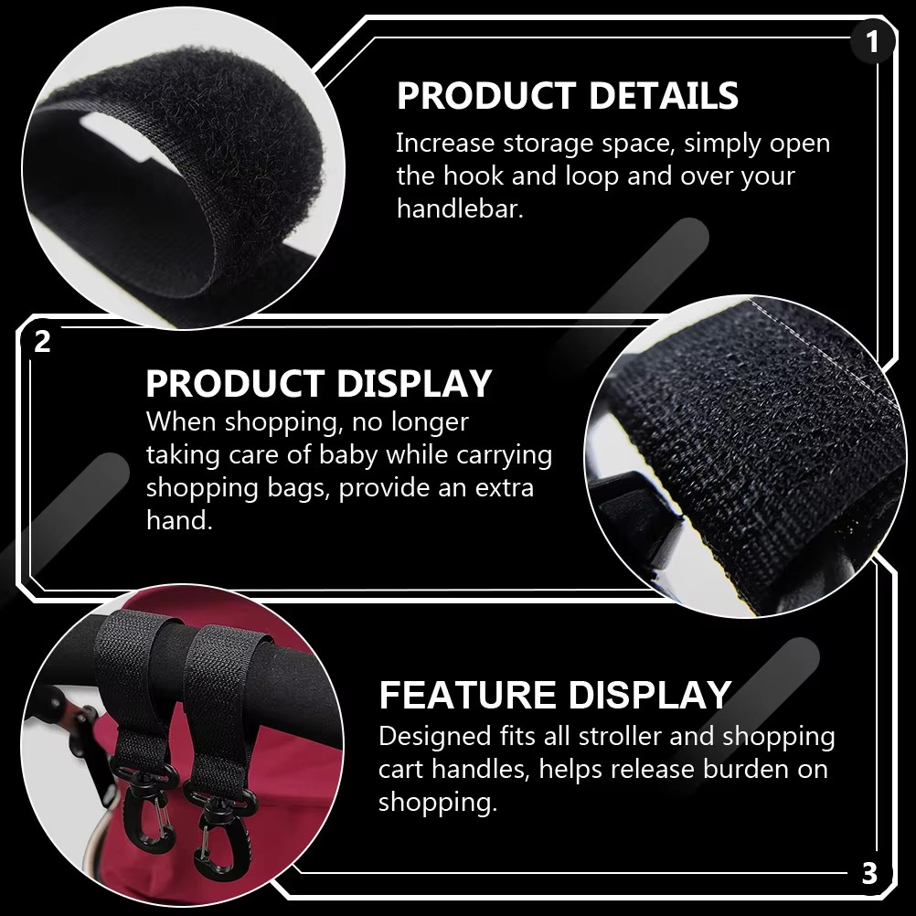 8Pcs Baby Stroller Hooks Rotat - Baby Nursery Cart review and price