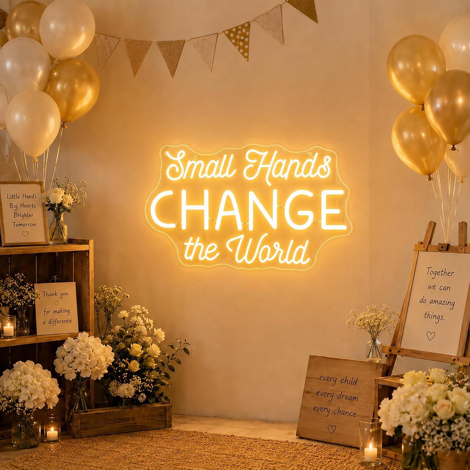 Small Hands Change the World N - Baby Nursery Wall Lights review and price