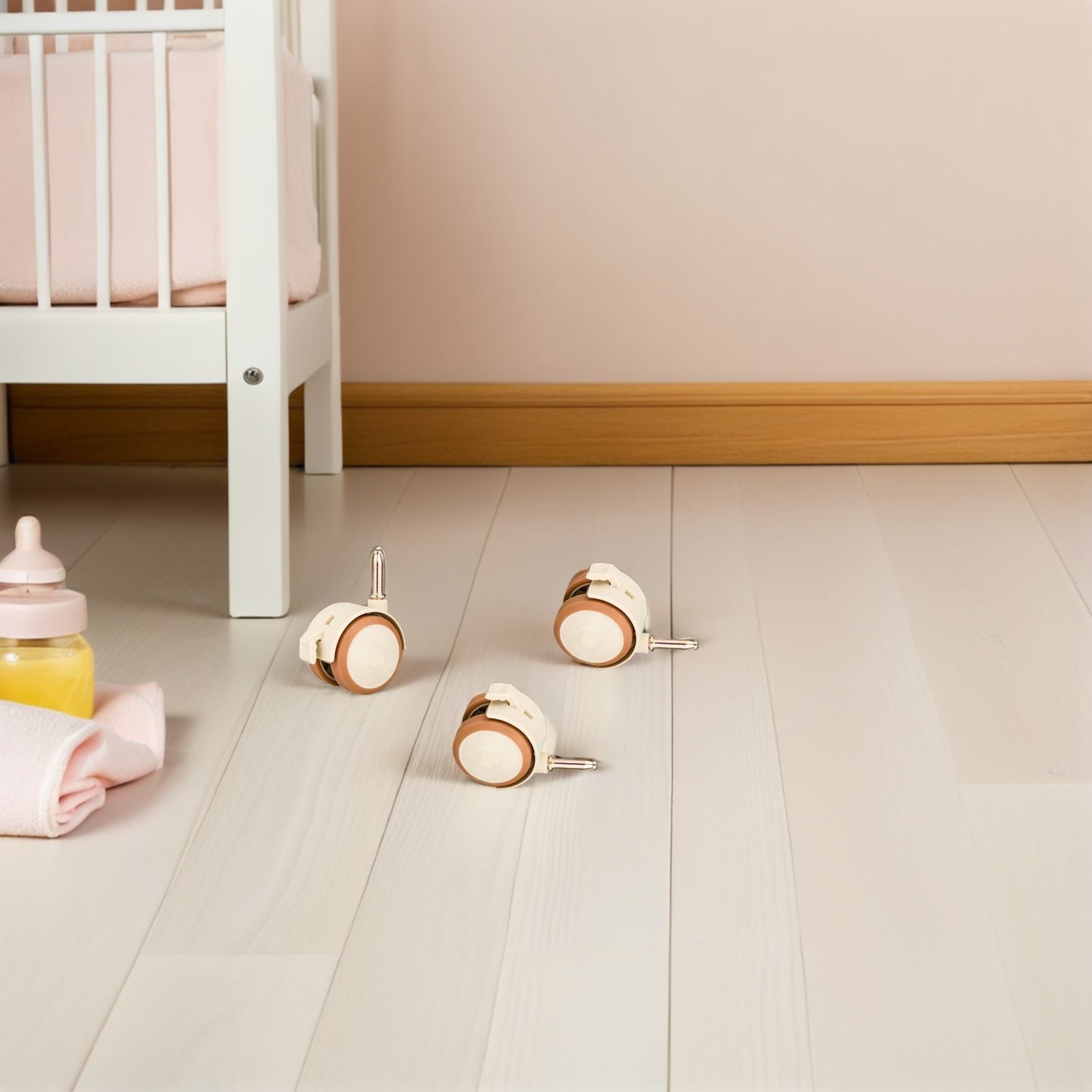 4Pcs Grip Neck Stem Crib Caste - Baby Nursery Cart review and price