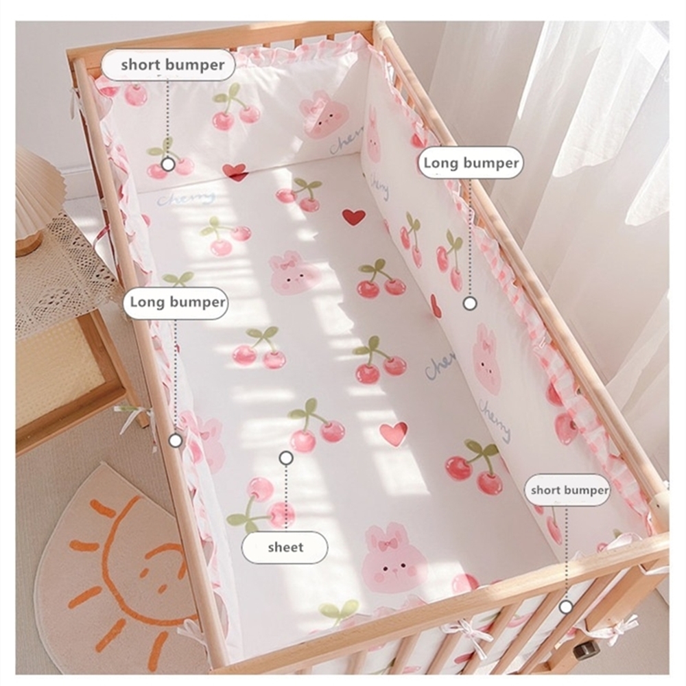 5Pcs Crib Bedding Set Girl Bab - Baby Nursery Sets review and price