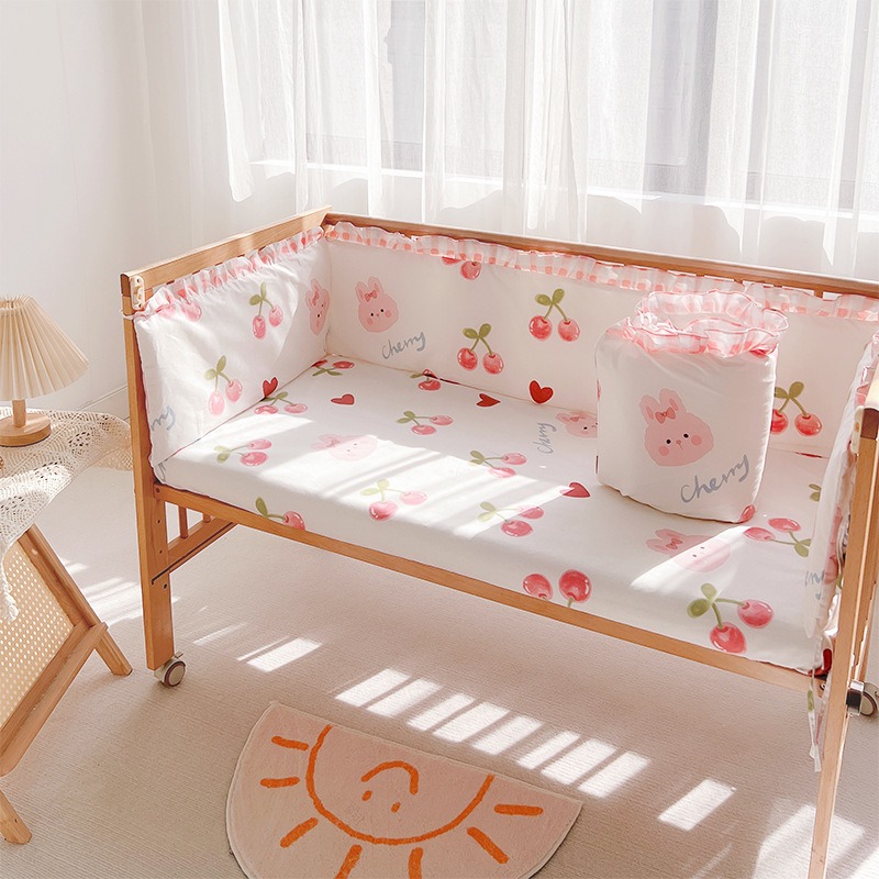 5Pcs Crib Bedding Set Girl Bab - Baby Nursery Sets review and price