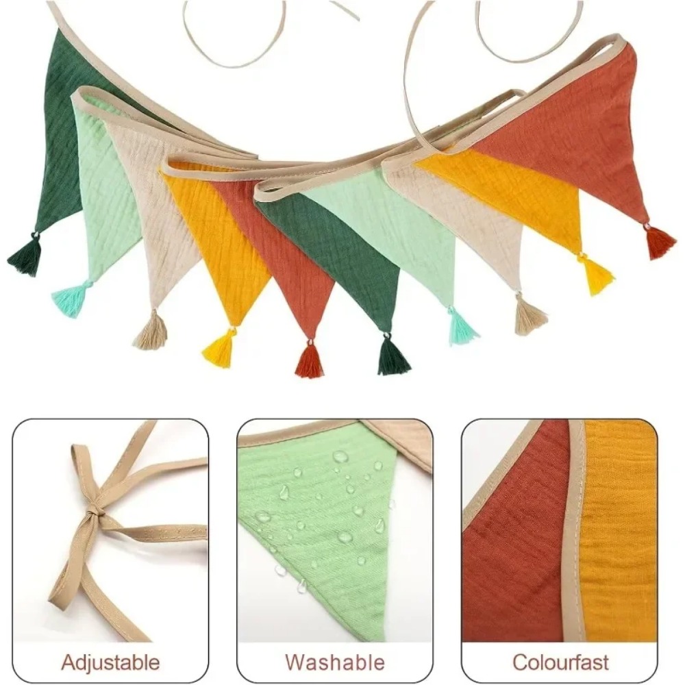 10 PCS Fabric Flag Banners Mul - Baby Nursery Bunting review and price