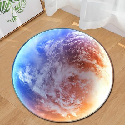 Realistic Blue Full Moon Print - Soft Rug Nursery review and price