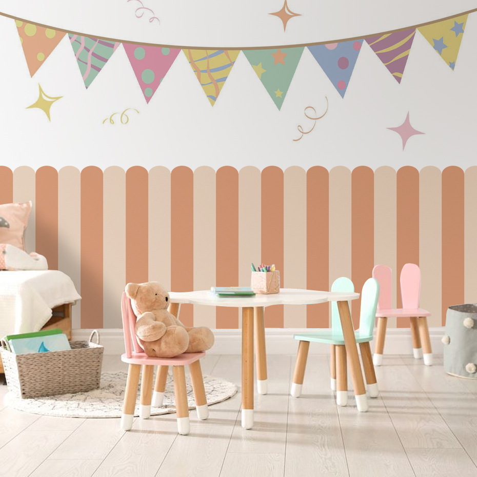 Multicolor Vertical Striped Ar - Baby Nursery Wall Art review and price