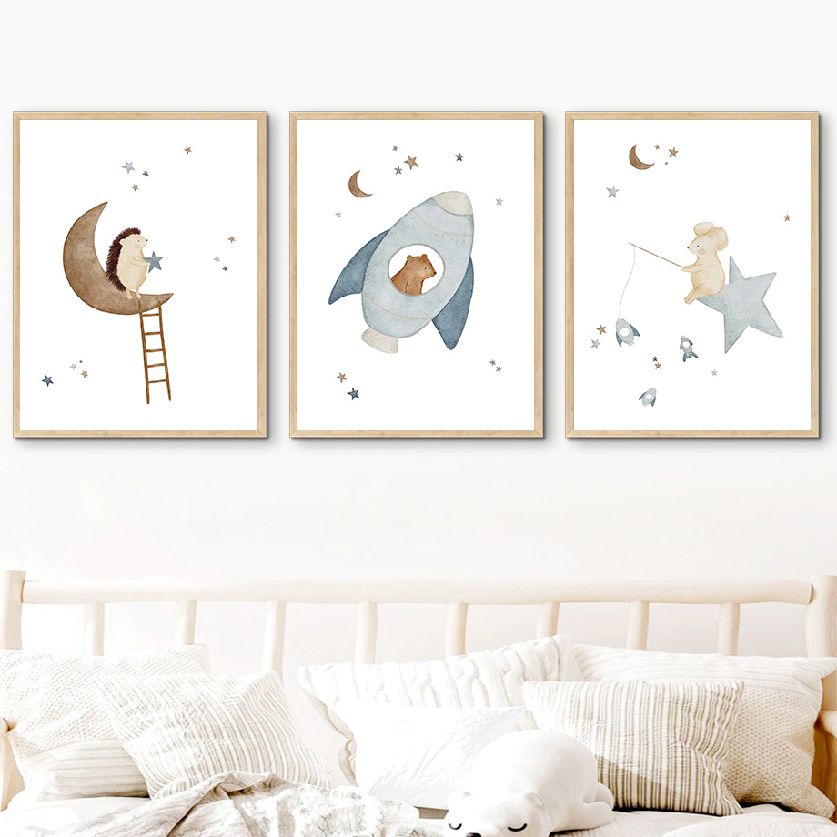 Cartoon Animals Nursery Wall A - Baby Nursery Animal Pictures review and price